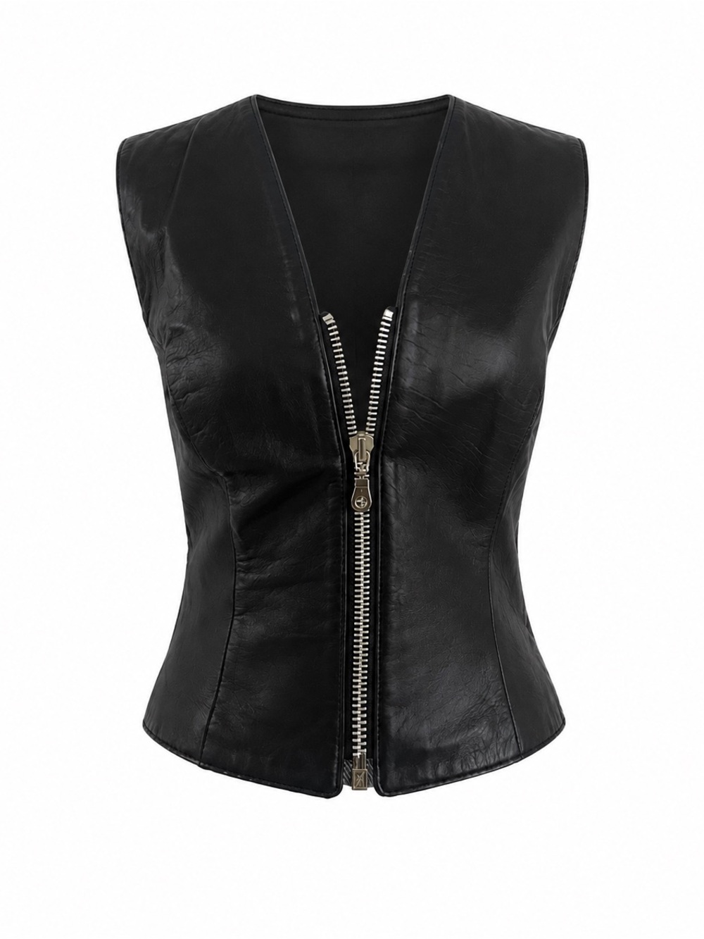 Vintage 90s Mambo leather vest